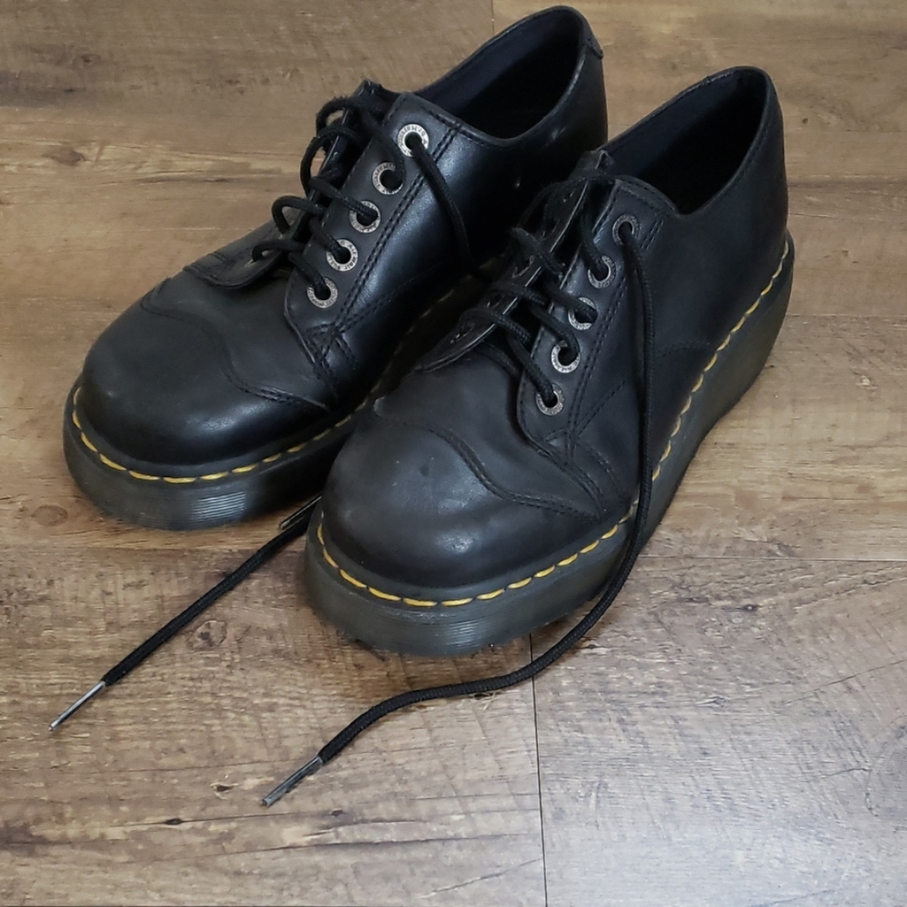 Dr. Martens platform leather shoes